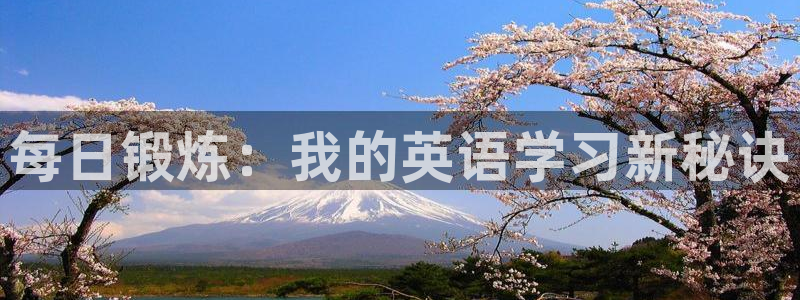 每日锻炼：我的英语学习新秘诀